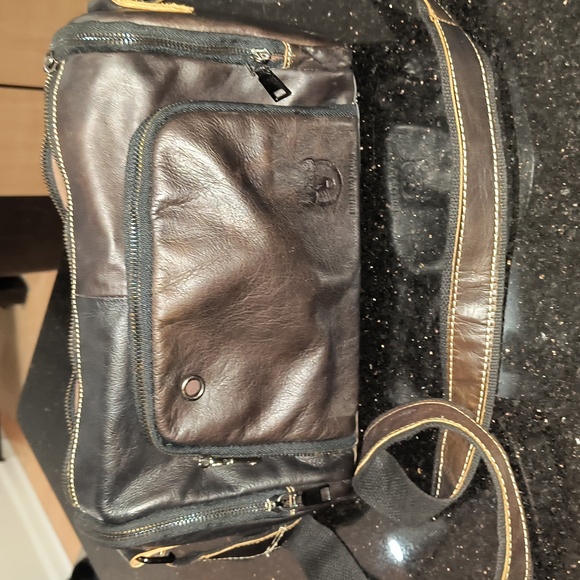 Bullcaptain Brown Leather Crossbody Bag NWOT - Picture 7 of 8